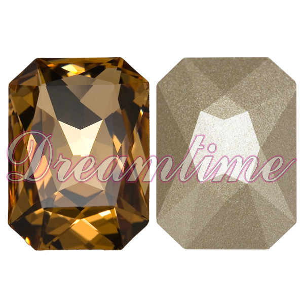 Swarovski 4627 Large Rectangle Octagon Fancy Stone Light Colorado Topaz 27x18.5mm